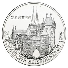 Xanten Silbermedaille 1975 Europäische Beispielstadt PP- Gewicht: 29,8g/999