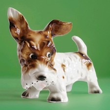 Schaubach Kunst Terrier Hund Porzellan Figur Schnauzer, Rarität, Top-Zustand 