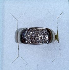 Ring massiv 585 Weissgold mit