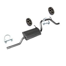 Endschalldämpfer Auspuff +Anbausatz für Opel Agila A HOO Fliessheck F68