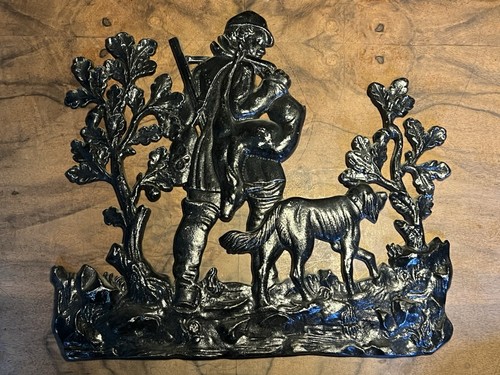Vintage wandrelief jagdmotiv - vintage,