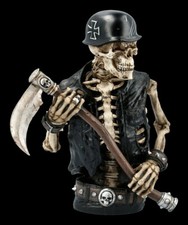 Skelett Biker Figur mit Sense