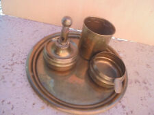 34416 Rauchergarnitur Rauchset Ibis Messing Art Deco ein Teil nicht original