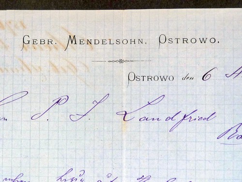Ostrowo 1876 rechnung - 1876,,