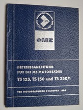Betriebsanleitung.  Handbuch Motorrad MZ  TS 125- TS 150 ,250/1