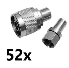 52x stecker buchse - n-buchse, bnc