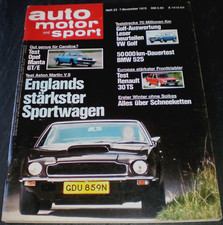 AMS 23/75 Test Aston Martin V8,Opel Manta GT/E,Opel Kadett Irmscher-Tuning,BMW 5