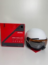 ALPINA ARBER Q-LITE Helm – Skihelm mit Visier Weiß Matt 54–58 cm