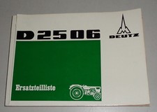 Teilekatalog / Ersatzteilliste Deutz Dieselschlepper D 2506 Stand 10/1968