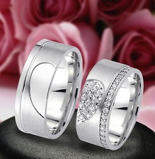 2 Echt Silber 925 Trauringe Hochzeitsringe Verlobungsringe Gravur Gratis , J302