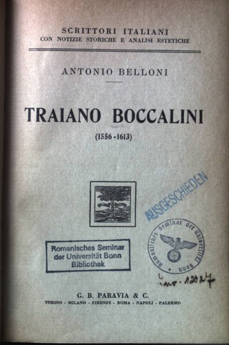 Traiano boccalini - traiano, (1556-1613)