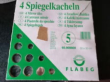 4 Stück Spiegelkacheln silber