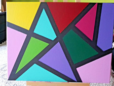 Echtes Leinwandbild auf