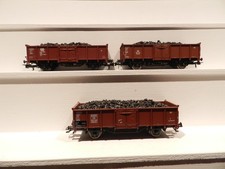 Roco H0 3 x 46617 A offener Güterwagen der DB mit Kohleladung