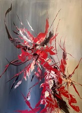 Selbst auf Leinwand gemalte