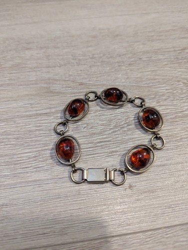 Bernstein armband 835 silber - bernstein,