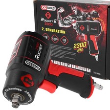 KS TOOLS ROCKET II Schlagschrauber Druckluft 1/2" 6,3 bar 2300Nm 1/4"PT Vierkant