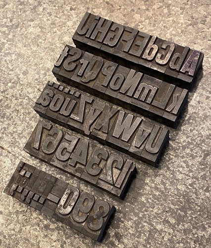 0 9 große bleischrift - a-z, 0-9