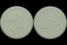 BAYREUTH: Porzellan-Medaille. RICHARD WAGNER - BAYREUTHER FESTSPIELE - GIPSFORM.