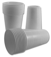 3000 x Weiß Trinkbecher