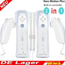 1/2X Für Nintendo Wii/Wii U 2 in 1 Remote Motion-Plus Inside Controller+Nunchuk
