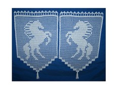 Häkelgardine Handarbeit 