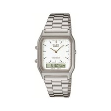 CASIO VINTAGE Chronograph AQ-230A-7DMQYES Quarz Uhr Silber