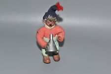 Peter Mecki mit Sprachrohr Igel antik alt kleine Figur Fach #C3