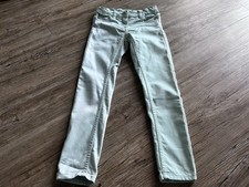 Jeggings Gr. 128 Mädchen mint Jeans türkis verstellbarer Bund Hose