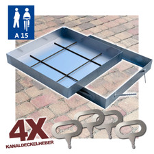 Schachtabdeckung Edelstahl Schachtdeckel auspflasterbar Gullideckel A15 EN124