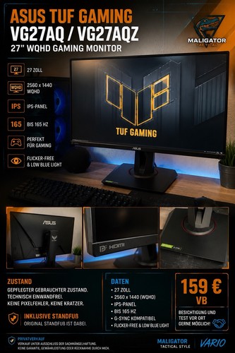 Asus tuf gaming vg27aq - asus,