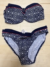LASCANA Bügel-Bandeau-Bikini, 2 Teiler Badeanzug, NAVY WHITE