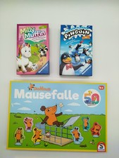 Brettspiel-Set - Milly Muffin, Plitsch-Platsch Pinguin, Mausefalle, OVP