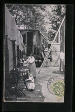 Fete Foraine, La Vie du Forain, Wohnwagen der Schausteller, Ansichtskarte 