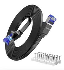 UGREEN Cat 8 LAN Kabel 10meter 40Gbps 2000MHz Netzwerkkabel flach und dünn POE 