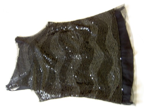 Pailletten top schwarz - pailletten-top,