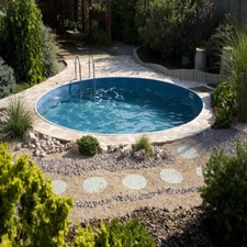 Stahlwandpool Azuro Deluxe Schwimmbecken Verschiedene Größen und Ausführungen 