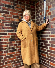 Damen Teddymantel Lange