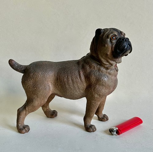 Keramik terrakotta hund mops - keramik,