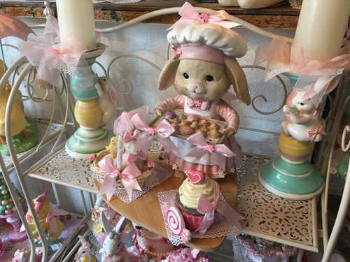 Hasen mädchen figur tablett - hasen,