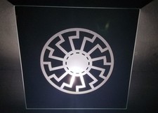 Schwarze Sonne, Wewelsburg, Sonnenrad, Spiegelfliese, 30x30cm, Ohne Beleuchtung