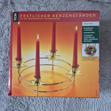 Adventskranz aus Metall neuwertig goldfarben nachhaltig Deko Weihnachten
