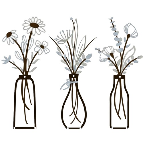 Stück metallbild blumen - stück,