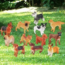 12x Lebensechte Hundefiguren