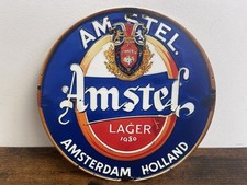 AMSTEL LAGER Pils Bier Beer Werbeschild Vintage Retro 20cm BAR DEKO PARTY KELLER