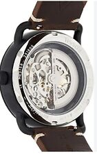 Fossil Herren Analog Automatik Uhr mit Leder Armband ME3158