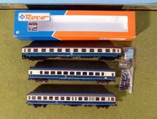 3 x Roco H0 Personenwagen Epoche IV m Steuerwagen Lichtwechsel Innen beleuchtet