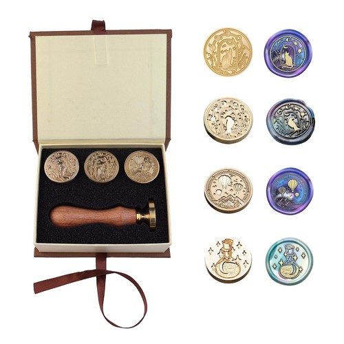 Wachssiegel stempel set - wachssiegel-stempel-set, mit