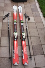 Carving Fischer Abfahrt-Ski 162cm Rossignol u. Automatikbindung,Farbe rot