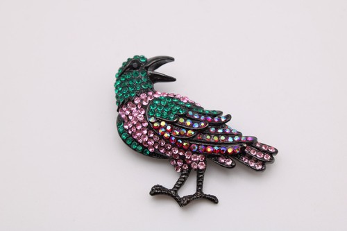 Modeschmuck rabe brosche - rabe,